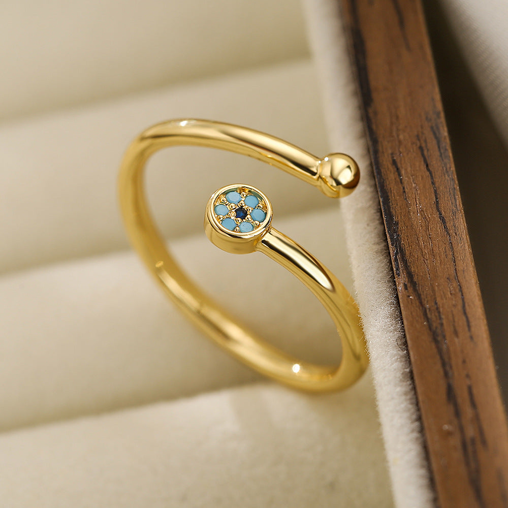 Clear Shiny CZ Zircon Cross Evil Eye Rings For Women Girl Finger Accessories Party Jewelry Gift