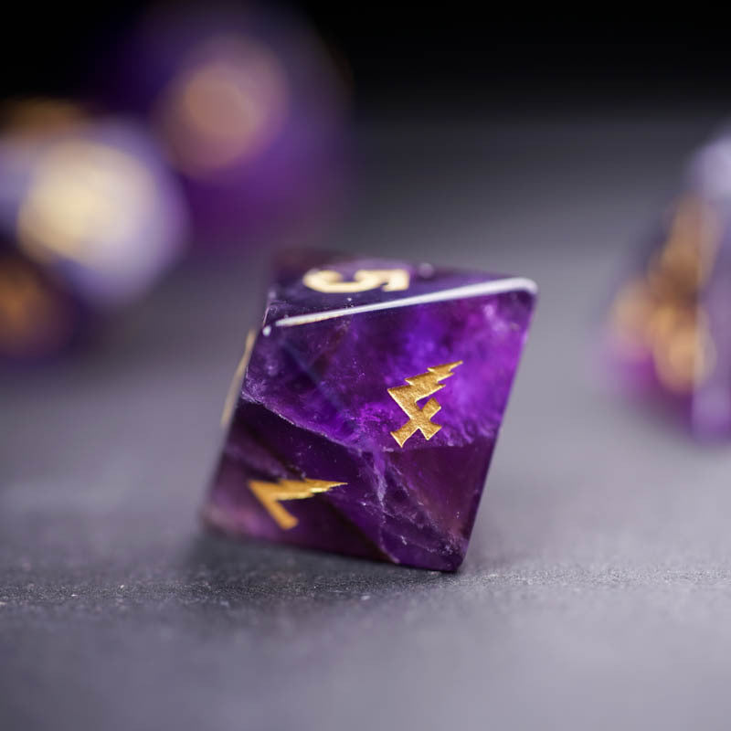 Natural Amethyst Tarot Dice