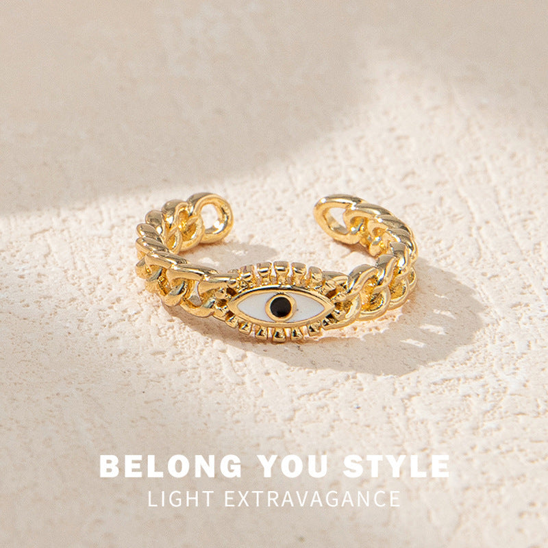 Advanced Sense Of Individuality, Oil Dripping Evil Eye Ring