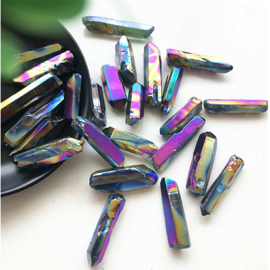 Natural Electroplating Crystal Pillar Non-porous Ornament