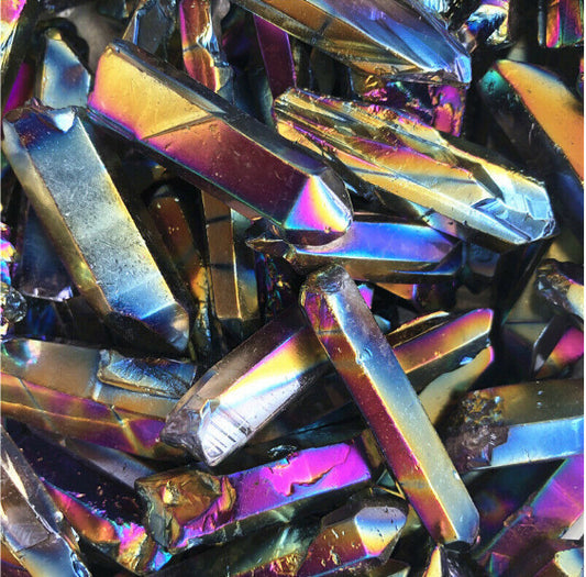 Natural Electroplating Crystal Pillar Non-porous Ornament