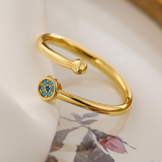 Clear Shiny CZ Zircon Cross Evil Eye Rings For Women Girl Finger Accessories Party Jewelry Gift