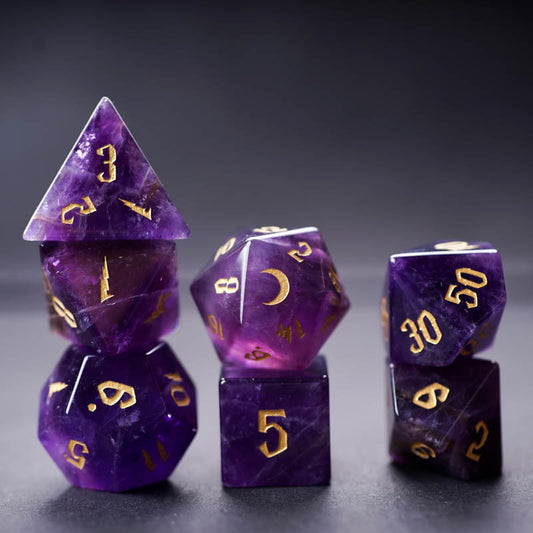 Natural Amethyst Tarot Dice