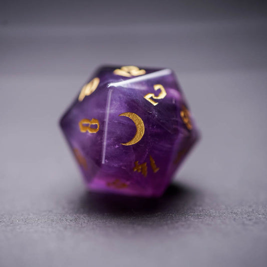 Natural Amethyst Tarot Dice